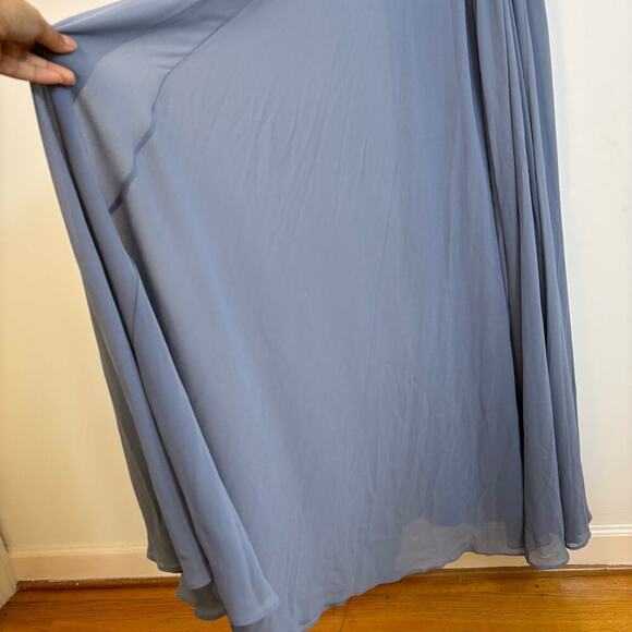 Lulus Mythical Kind of Love Slate Blue Maxi Dress Sz XL Bridesmaid Romantic NWT - Picture 11 of 14